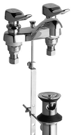 802V-335 Adjust water flow from 2 to 15 seconds. Model 802V-1000 Lavatory faucet, 2 gpm flow CE1265 802VE2805-1000 Lavatory faucet, 0.