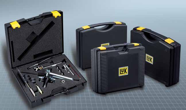 Description and contents of LuK special tools Description and contents of the LuK special tools Work on the dry double clutch system must always be carried out using appropriate special tools.