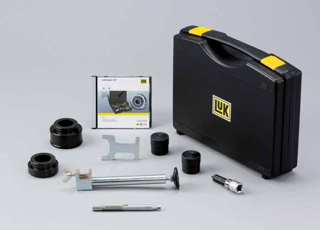. Supplementary tool kit The previous LuK double clutch special tool (part no. 00 00 0) can be adapted to the new, modular tool system range with the supplementary tool kit (part no. 00 00 0). Together, the contents of the two tool kits correspond to the basic tool kit and the Volkswagen tool kit.