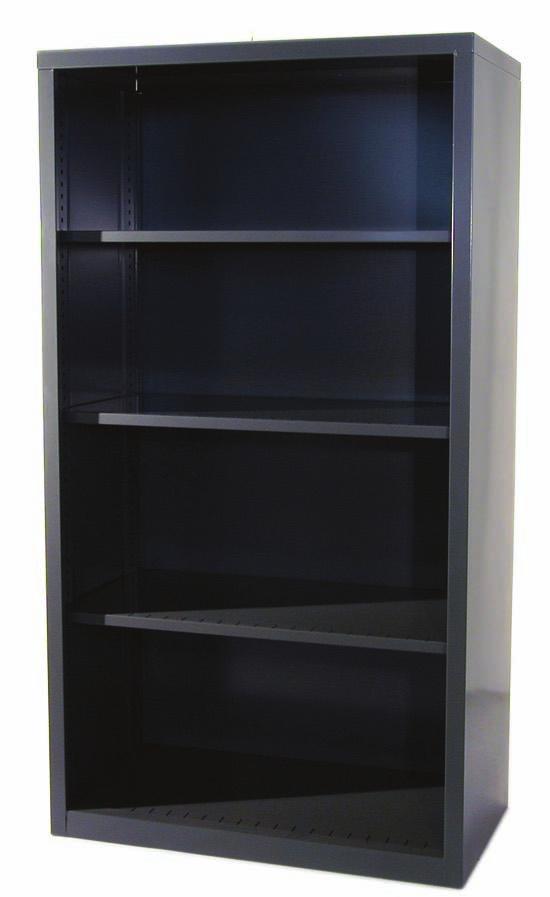 Hi-Design Open Bay Shelving Available with a range of accessories including * metal shelf dividers (as shown) * roll-out file racks * wire racks * roll-out reference shelves * roll-out