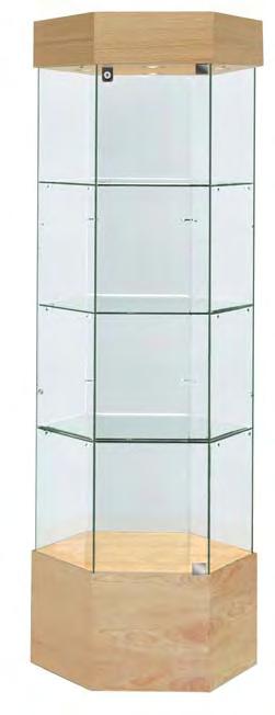 Lockable glass display area 3 glass shelve