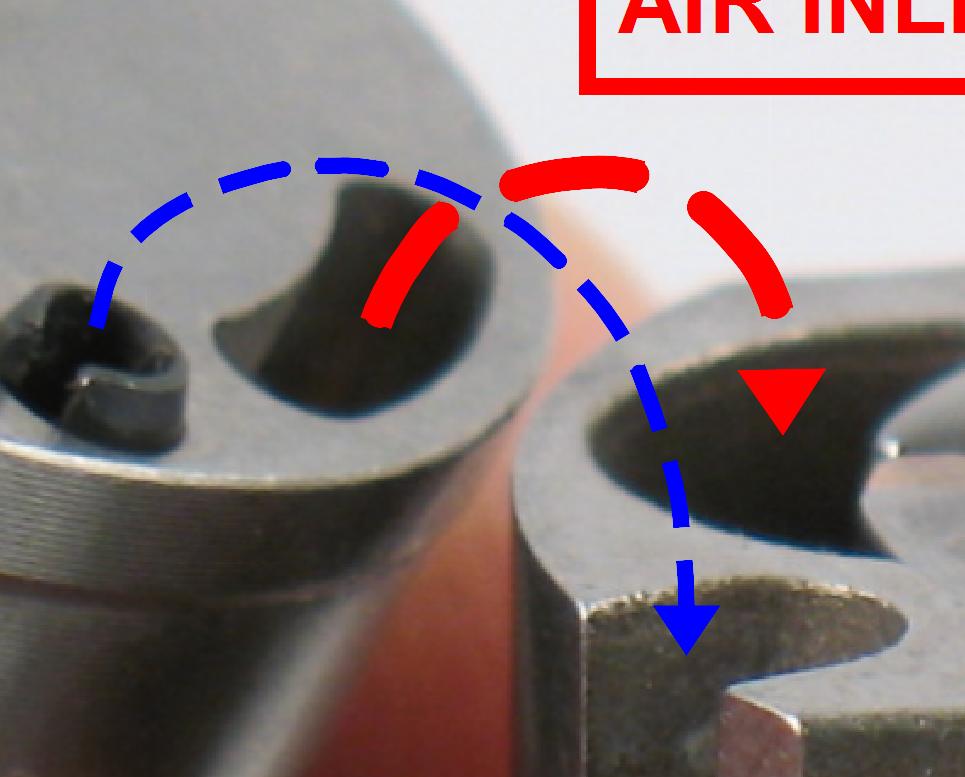 air inlet opening in the 02673 Rear