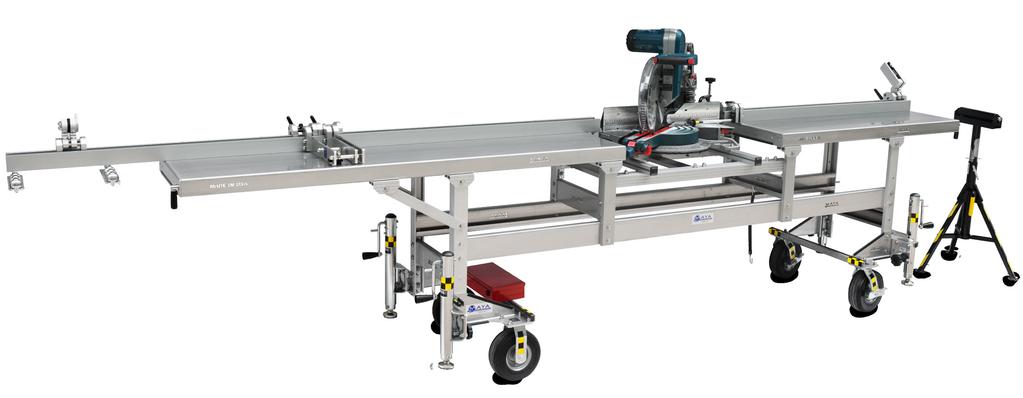 MADE IN USA HEAVY INDUSTRIAL DUTY MOBILE SAW STATION For Indoor/Outdoor Use RECOMMENDED FOR ASSEMBLY LINES AND TEMPORARY PRODUCTION NESTS AS A MOBILE BUFFER STATIONS PREVENTING PRODUCTION