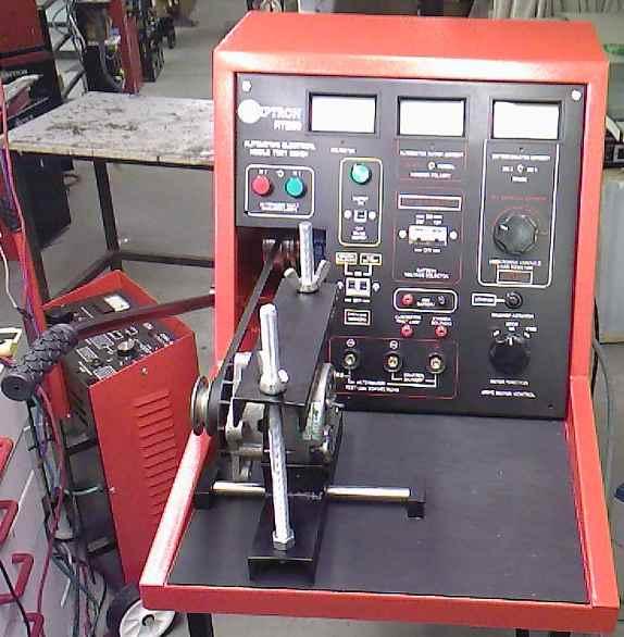ATB60 ALTERNATOR TEST BENCH Low cost basic electrical test bench for fleet owners, cars, LDV's etc. Battery cables outlets right hand side of bench.