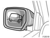 Outside rear view mirrors Power rear view mirror control CAUTION Do not adjust the mirror while the vehicle is moving.