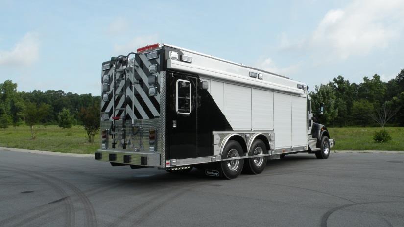 CBRNE HAZMAT Model HM0875R The Hackney drop/pinch frame permits the four forward compartments to be 42 deep from floor to ceiling. Not the full depth toolboard.