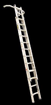 Provides additional stability for extension ladders.