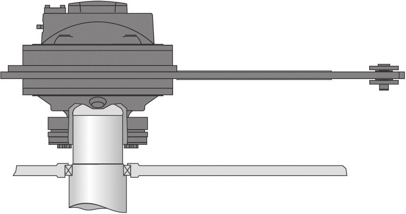Radial piston hydraulic motor Hägglunds CB 61/80 9.1.4 Torque arm mounting on plain shaft DD00087938 Fig. 81: Torque arm mounted motor with shrink disk.