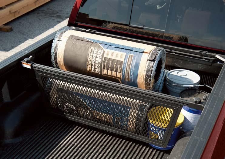 EXTERIOR CARGO DIVIDER* Transport your tools and toys more safely and securely with the customized cargo divider.