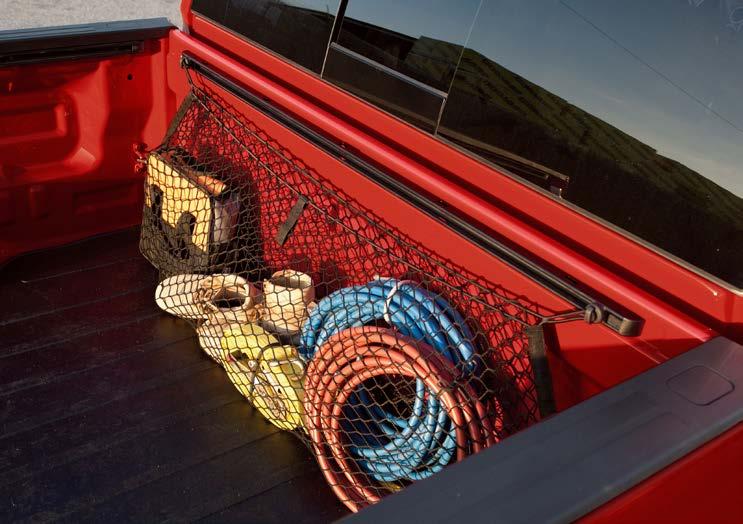 corrosion-resistant, black-powdercoated aluminum CARGO NET EXTERIOR* This outdoor-grade cargo net is perfect for keeping smaller, lightweight items from sliding around or