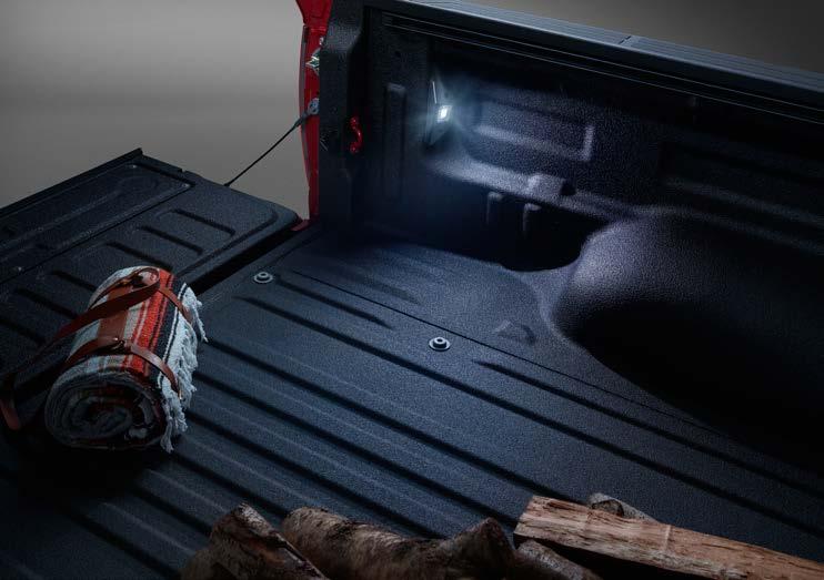 EXTERIOR BED LIGHTING KIT Why go fumbling in the dark when you don't have to? The bed lighting kit will effectively light up your truck bed so you can actually see what you're loading and unloading.