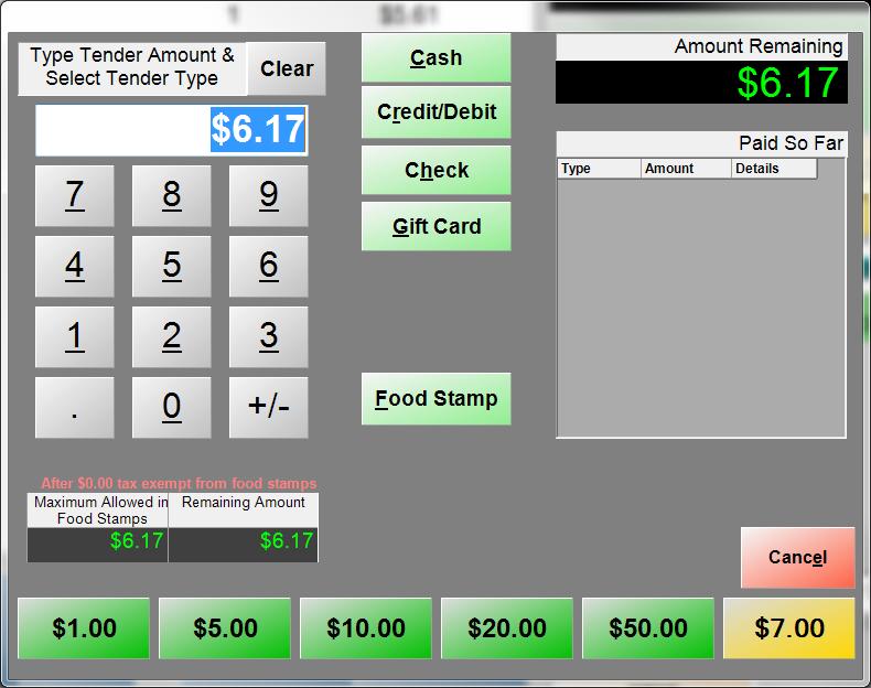 item(s). 2. Select the Pay button and then select Debit/Credit.