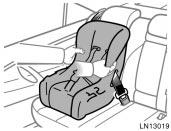 CAUTION Push and pull the child restraint system in different directions to be sure it is secure.
