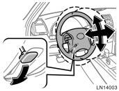Tilt and telescopic steering wheel Outside rear view mirrors CAUTION Do not adjust the steering wheel while the vehicle is moving.