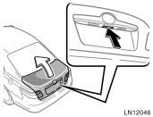Trunk lid Vehicles with key cylinder type ignition switch To open the trunk lid from the outside, insert the master key (vehicles with key cylinder type ignition switch) or mechanical key (vehicles
