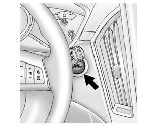 Driving and Operating 9-15 Ignition Positions The vehicle has an electronic keyless ignition with pushbutton start.