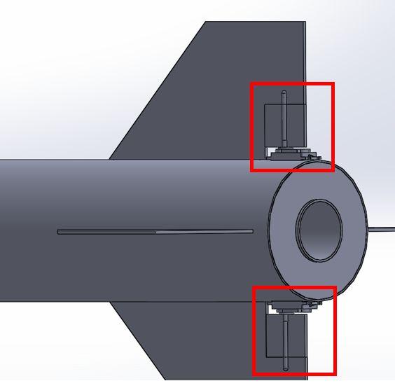 Final Roll Induction System Design ROLL FINS WILL BE CONNECTED DIRECTLY TO TWO SEPARATE SERVOS