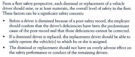 Driver Dismissal Cargoes Suitability to Vehicle Proper