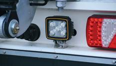 LED working lamps at the rear of