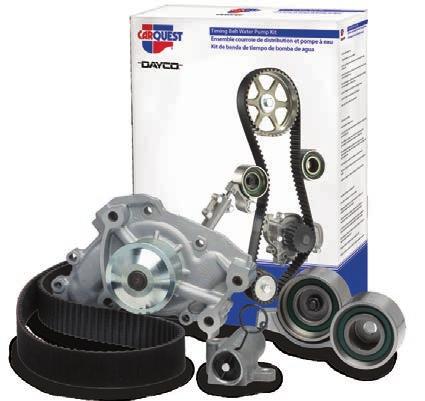 Everything you need in one box: A CARQUEST by Dayco timing belt water pump kit makes your timing belt jobs easier by putting all major