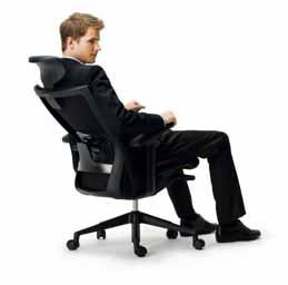 Chair with high-performance The most advanced down-synchronized tilting mechanism realizes the ergonomic ideal of chair synchronizing with your body in motion.