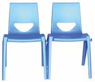24 EN One-piece Polypropylene Chair 430mm (S5) and 460mm (S6) seat height Stacks 21 high EN1729