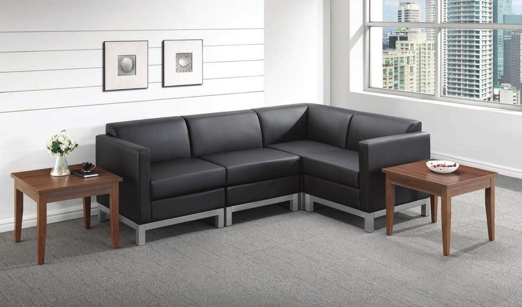 COMPOSE RECEPTION SEATING Contemporary styling and modular design makes the Compose Reception Seating Series the perfect fi t for any offi ce environment.