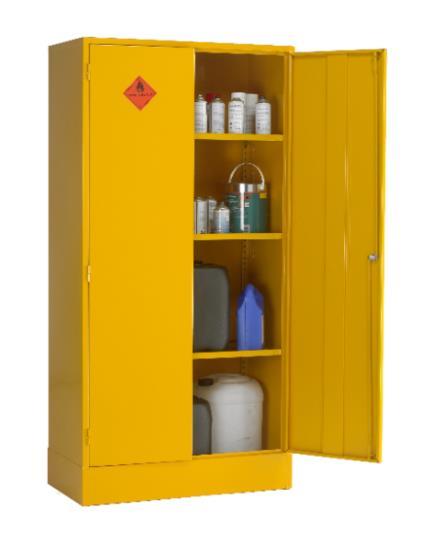 SU08F 1830 x 915 x 3 150 2 Bench Top & Under Bench Flammable Storage Space saving cabinets for storage of small quantities of hazardous substances.