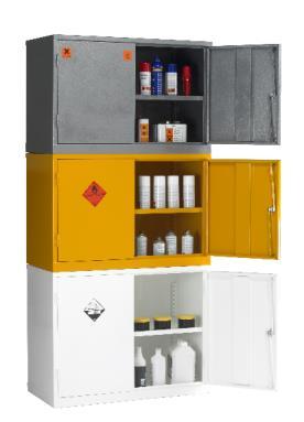 SU10F 609 x 1168 x 0 150 1 SU11F 660 x 609 x 330 0 150 1 SU12F 762 x 1160 x 0 150 1 Stackable Multi Substance Storage Cabinets For areas with limited floor space, multi substance cabinets can store