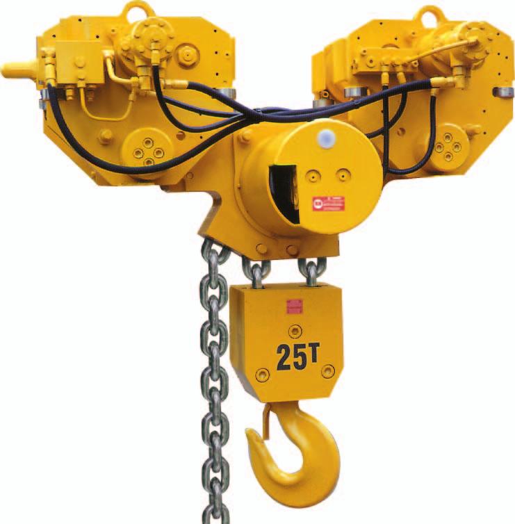 LIFTCHIN LCH Hydraulic Chain Hoists Standard Features and Options LIFCHIN Hydraulic Hoists Series Common Features ll steel / cast iron construction with 5:1 design factor.