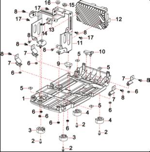 FIG.5 INVERTOR ASSEMBLY EXPLODED VIEW AND PARTS LIST FIG.6 CONTROL PANEL ITEM # STOCK # DESCRIPTION QTY Fig.5-56200-050 BOTTOM PLATE Fig.5-2 56200-0502 BOLT 4 Fig.5-3 56200-0503 FRAME SEAT 2 Fig.