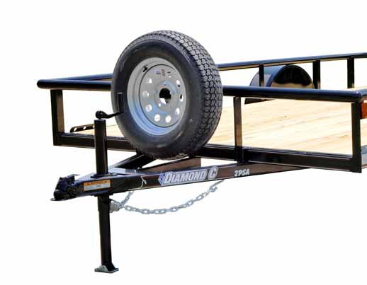 Feature Highlights Common features found on Diamond C s Single Axle Utility Trailers Spare
