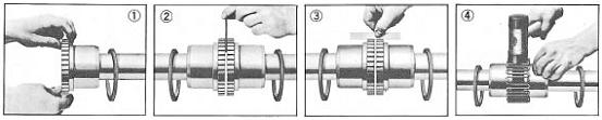 Coupling disassembly and grid removal Whenever it is necessary to disconnect the coupling, remove the cover halves and grid.