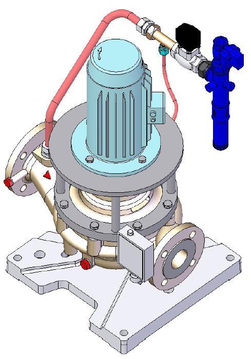 connect to a safe 7 Pressure switch (on discharge of main pump) --- drainage Start-up: 0,4 bar Shutdown: 70% of the operating pressure of main pump or minimum of pressure switch Note The electrical