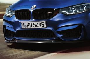 The BMW M4 CS bonnet, front splitter, rear diffuser, rear spoiler and roof, are all made of lightweight, high-strength carbon (CFRP).