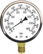 Differential, Duplex & High Pressure Gauges PHp Series 001 : High Pressure Gauges Compact design Enhanced durability For high pressure environment & measurements Case Ring Window Dial Pointer Bourdon