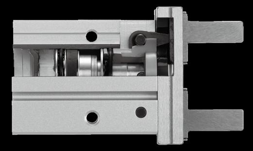 Integral linear guide used for high rigidity Repeatability: ±.