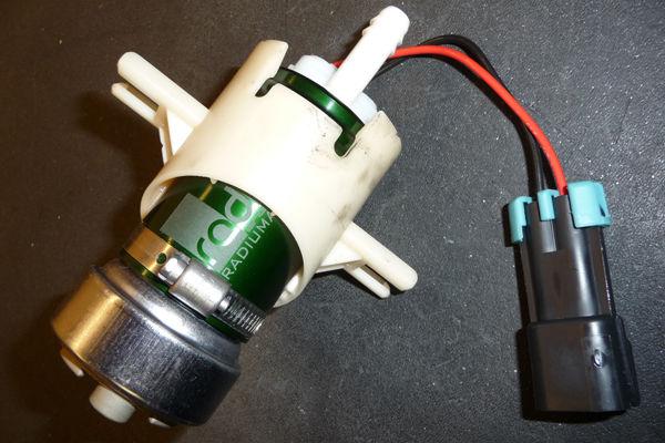 15. If the Walbro F90000262 Fuel Pump was purchased, no adapter wiring harness is required as it uses the same terminals (shown) found on the BMW fuel pump. Skip to Step 18.