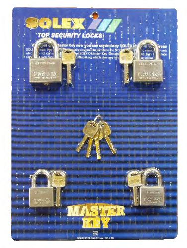keys andv- Master keys (4) are coded to all locks.