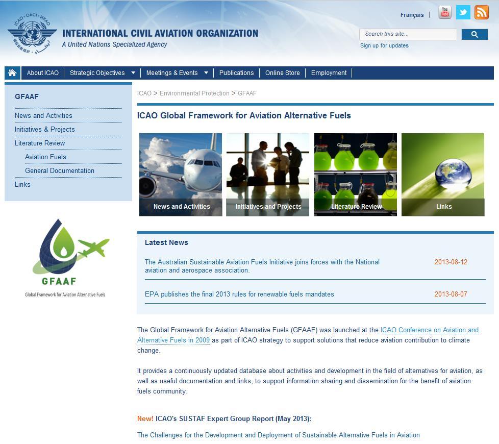 For more information Visit the GFAAF website http://www.icao.int/environmental-protection/gfaaf/pages/default.
