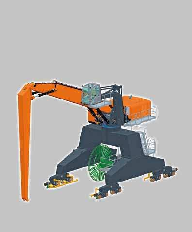 The engine compartment is sound insulated thus keeping noise emissions to a minimum. CRAWLER UNDERCARRIAGE The robust undercarriage is available in different heights.