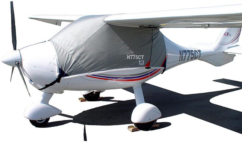 Although these covers are bulky, they do help protect your wing and control surfaces against small to medium-size hail.