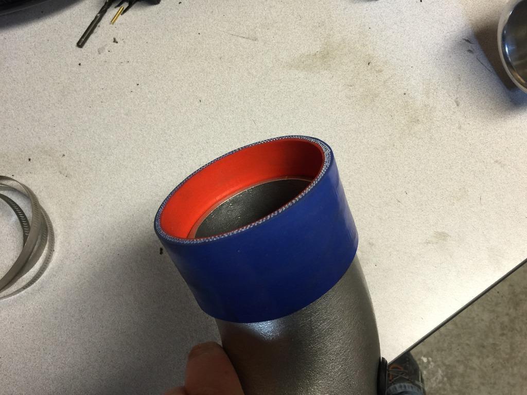 19. Put the smaller silicone hose