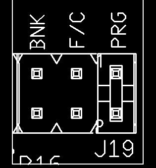 Take the jumper from the BNK terminals and place it on the PRG terminals. The F/C jumper is omitted for clarity. The major display should read P1 and the minor display should read DSP.