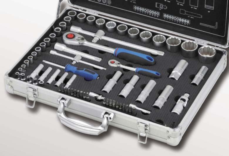 Hand Tool Socket Sets 75pcs, 54pcs and 29 pcs Hand Tool Toolbox 1/2 and 1/4 Heavy Duty