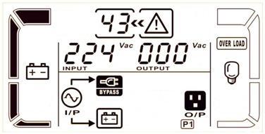 LCD display Battery Test Description When UPS is in AC mode or CVCF mode, press Test key for