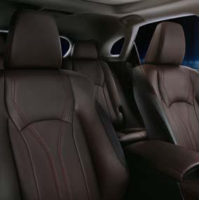 SPACIOUS REAR SEATS While the front seats feature a new frame construction that offers more space to rear passengers, lengthening the RX 450h s wheelbase
