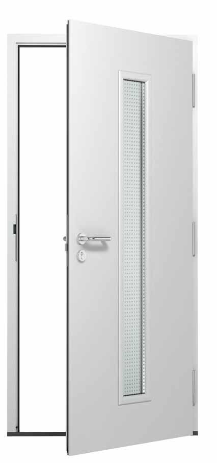 External multi-purpose door MZ Thermo With 7-point security and thermal break on door leaf and frame Single-leaf Door leaf with thermal break The thermal break door leaf completely filled with PU