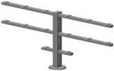 League Lighter Sports System CRA top-mount cross arms mount directly to the top of the pole CROSS ARM-TOP MOUNT structure and are secured with bolts through mating plates.