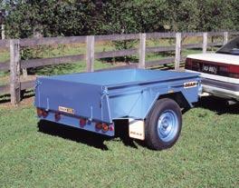 road trailers 7. DEAN Tandem hydraulic tipping utility trailer ~ 2 tonne capacity, with a 2900 kgs. A.T.M. ~ Tray size 3.0m long by 2.